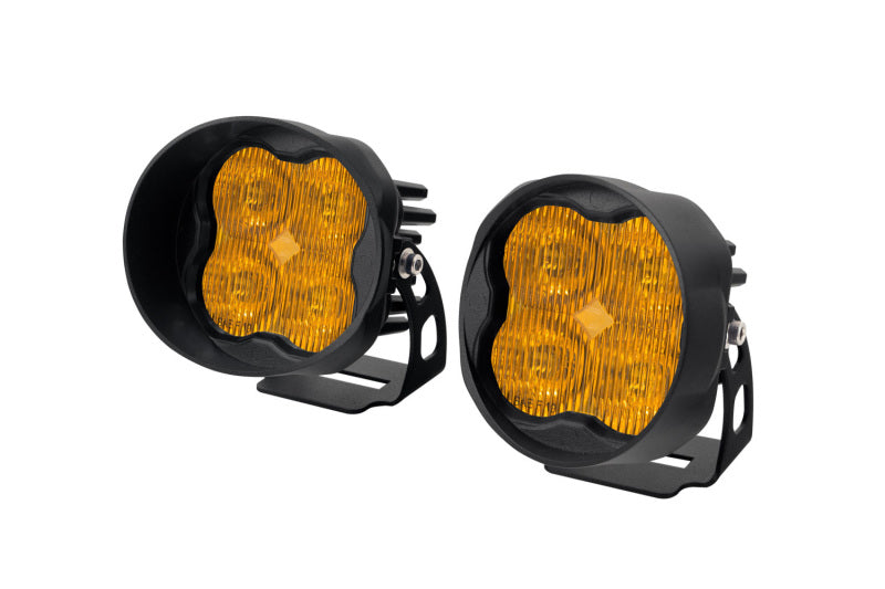 Diode Dynamics SS3 LED Pod Max - Yellow SAE Fog Angled (Pair)