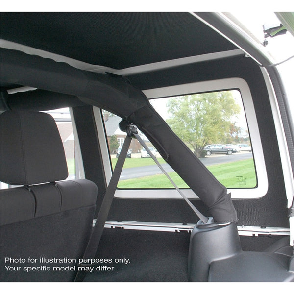 DEI 2019+ Jeep Wrangler JL 2DR Leather Look Side Window Kit - Black