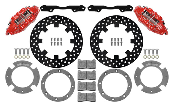 Wilwood 17-21 Can-Am X3RS Red Rear Kit 11.25in - Drilled Rotors