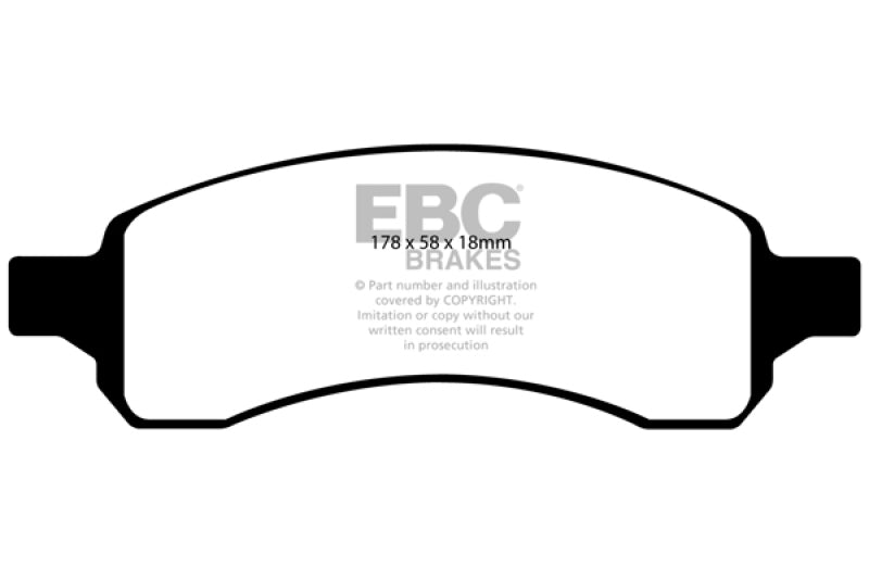 EBC 06-07 Chevrolet SSR 6.0 Redstuff Front Brake Pads