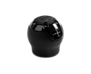 Momo Nero Shift Knob - Black Leather, Black Chrome Insert, with Reverse Lockout
