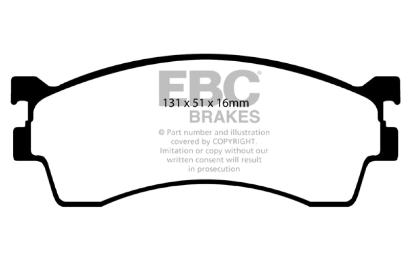EBC 01-04 Mazda Protege 2.0 (Rear Drums) Redstuff Front Brake Pads