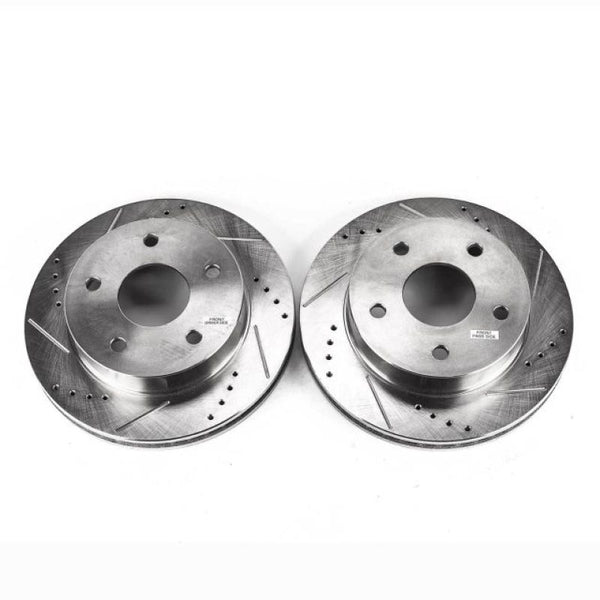 Power Stop 00-01 Dodge Ram 1500 Front Evolution Drilled & Slotted Rotors - Pair