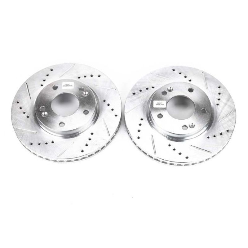 Power Stop 09-12 Hyundai Elantra Front Evolution Drilled & Slotted Rotors - Pair