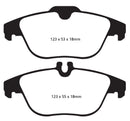 EBC 13-16 Mercedes-Benz GLK250 2.1 Twin TD Yellowstuff Rear Brake Pads