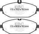 EBC 15+ Mercedes-Benz C300 (W205) 2.0 Turbo Yellowstuff Front Brake Pads