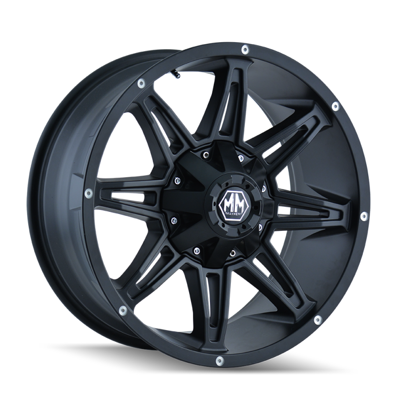 Mayhem 8090 Rampage 18x9 / 8x180 BP / -12mm Offset / 124.1mm Hub Matte Black Wheel