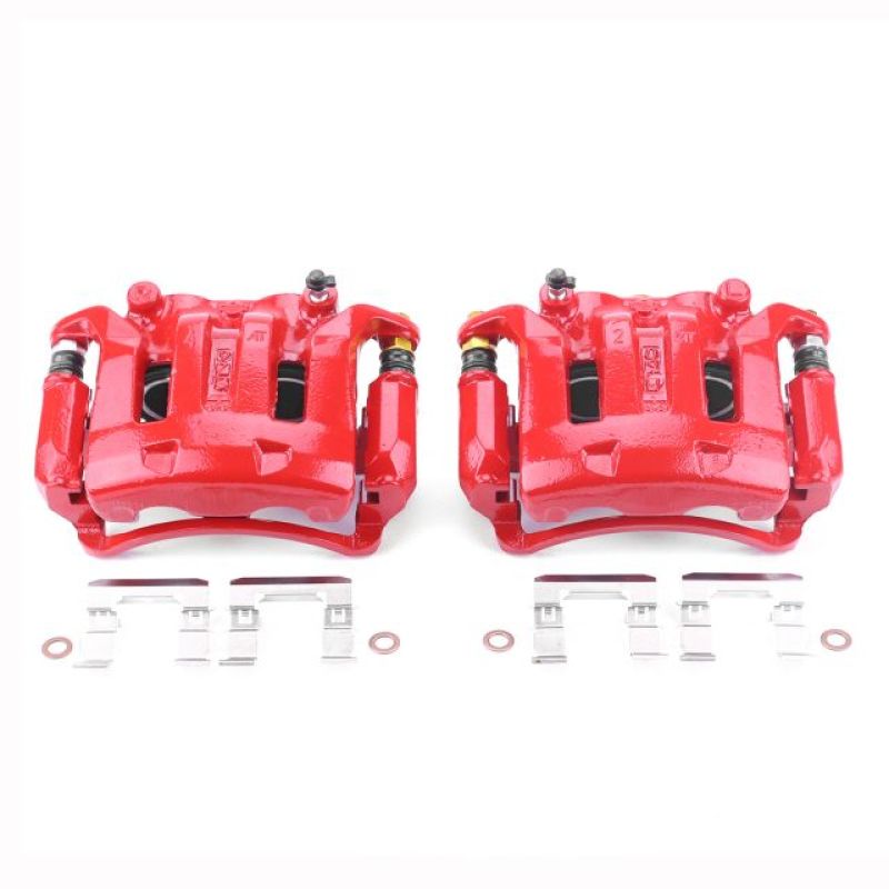 Power Stop 03-04 Nissan Frontier Front Red Calipers w/Brackets - Pair