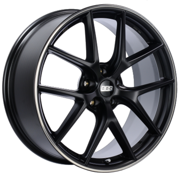 BBS CI-R 19x9.5 5x114.3 ET40 Platinum Silver Polished Rim Protector Wheel -82mm PFS/Clip Required