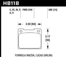 Hawk 1978 Volvo 242 Black Race Front Brake Pads