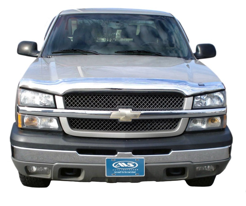 AVS 03-06 Chevy Avalanche (w/o Body Hardware) High Profile Hood Shield - Chrome