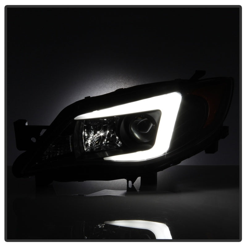 Spyder Subaru WRX 08-09 Projector Headlights - Halogen Model Only - Black PRO-YD-SWRX08-LBDRL-BK