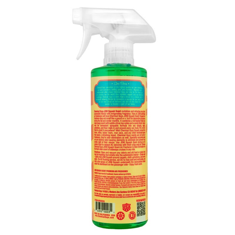 Chemical Guys JDM Squash Air Freshener & Odor Eliminator - 16oz - Case of 6