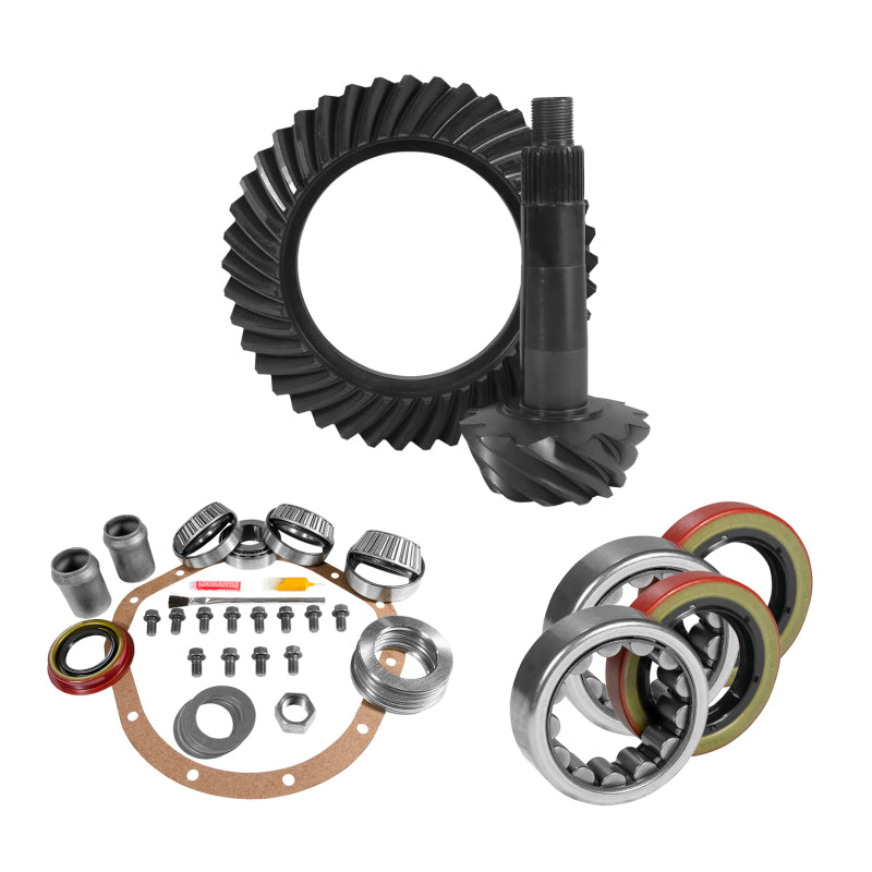 Yukon 8.875in GM 12T 3.42 Rear Ring & Pinion Install Kit Axle Bearings and Seals