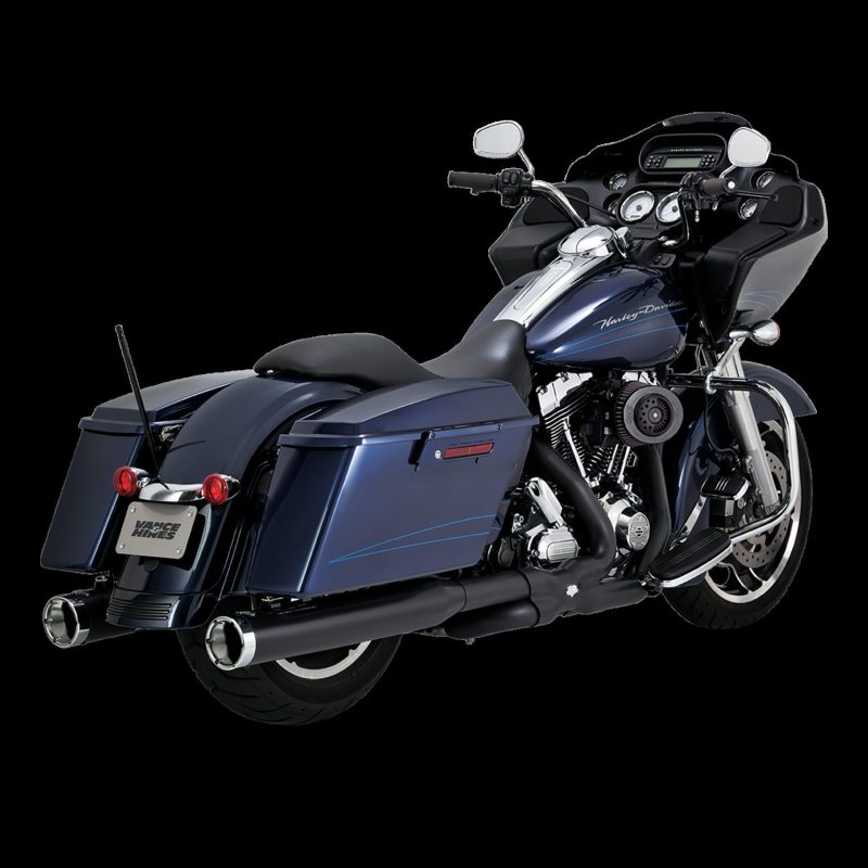 Vance and Hines Monster Round Slip-Ons Blk