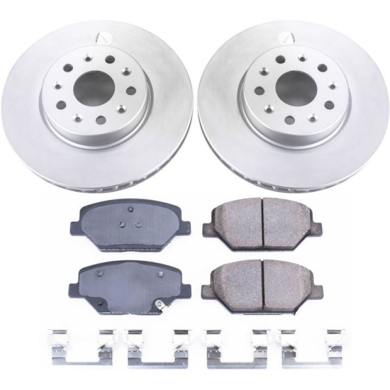 Power Stop 16-19 Chevrolet Camaro Front Z17 Evolution Geomet Coated Brake Kit