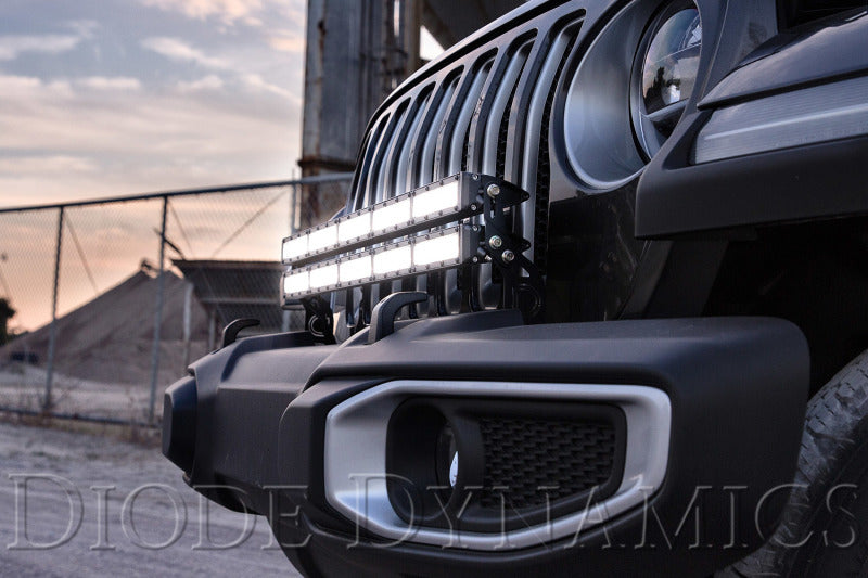 Diode Dynamics 18-21 Jeep JL Wrangler/Gladiator SS30 Bumper Bracket Kit - Amber Driving (Single)