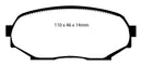 EBC 90-93 Geo Storm 1.6 Redstuff Front Brake Pads