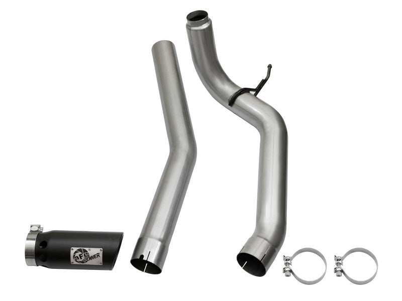 aFe LARGE Bore HD DPF-Back SS Exhaust w/ Black Tip 2016 Nissan Titan XD V8-5.0L (td)