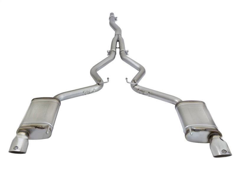 aFe MACHForce XP Exhausts Cat-Back SS-304 EXH w/ Polished Tips 15-16 Ford Mustang EcoBoost 2.3L (t)