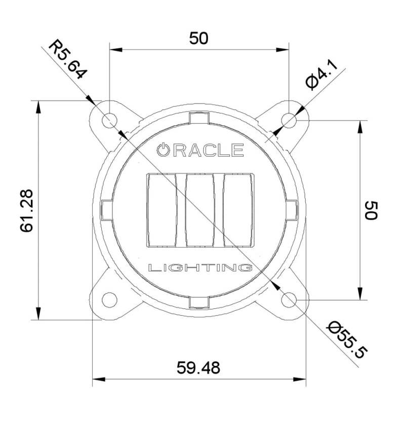 Oracle 60mm 15W Fog Beam LED Emitter - 3000K