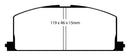 EBC 83-86 Toyota Camry 2.0 Redstuff Front Brake Pads