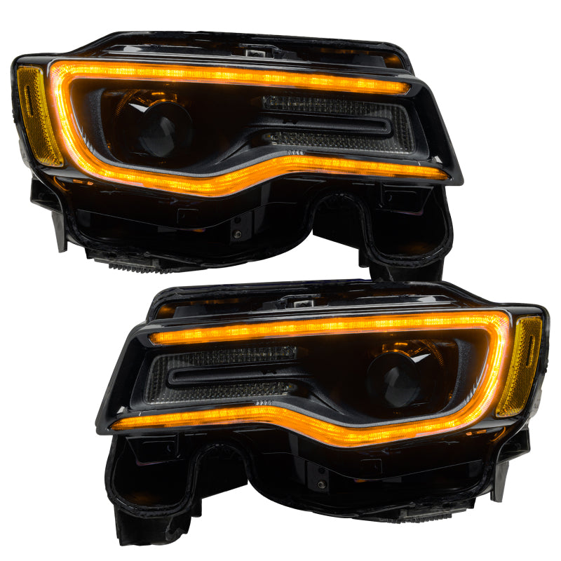 Oracle 14-21 Jeep Grand Cherokee Dynamic Headlight DRL Upgrade Kit - ColorSHIFT - Dynamic