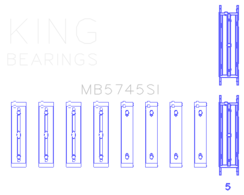 King Subaru FA/FB (Size 0.25 Oversized) Main Bearing Set