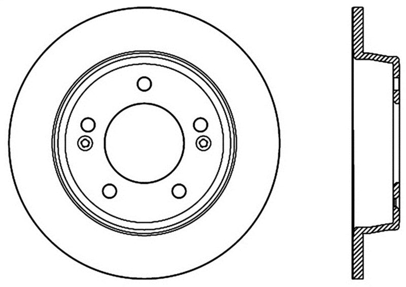 StopTech Sport Slotted 11-17 Hyundai Elantra Rear Left Slotted Rotor