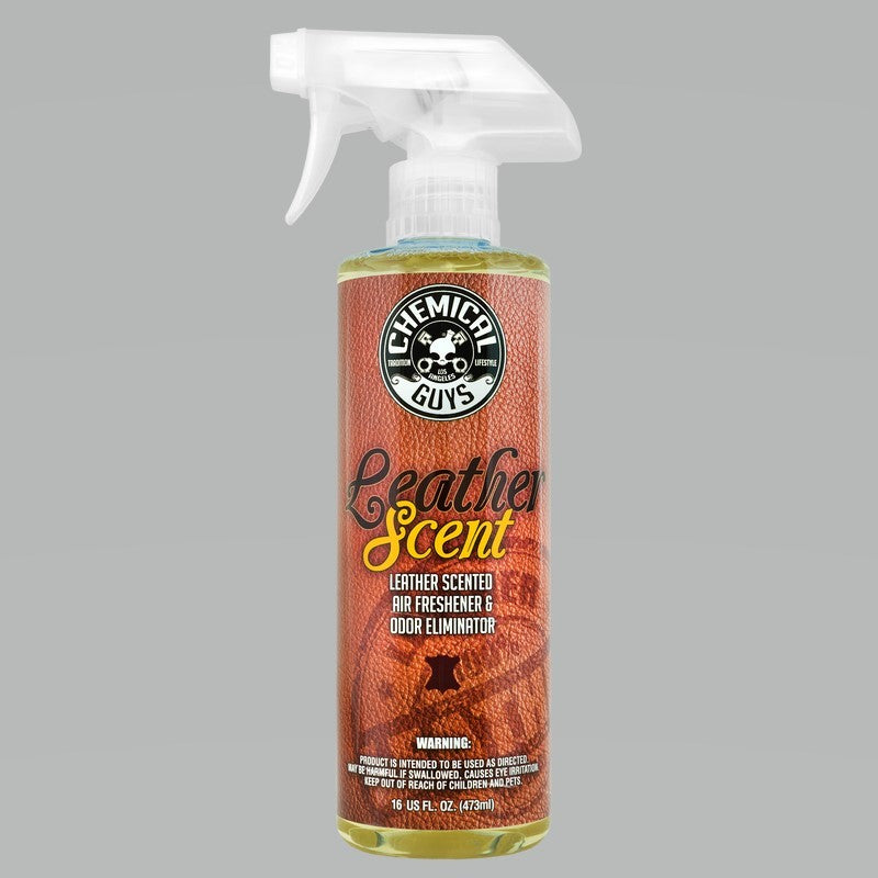 Chemical Guys Leather Scent Air Freshener & Odor Eliminator - 16oz - Case of 6