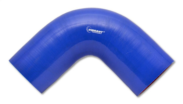 Vibrant 4 Ply Reinforced Silicone Elbow Connector - 2in I.D. - 90 deg. Elbow (BLUE)