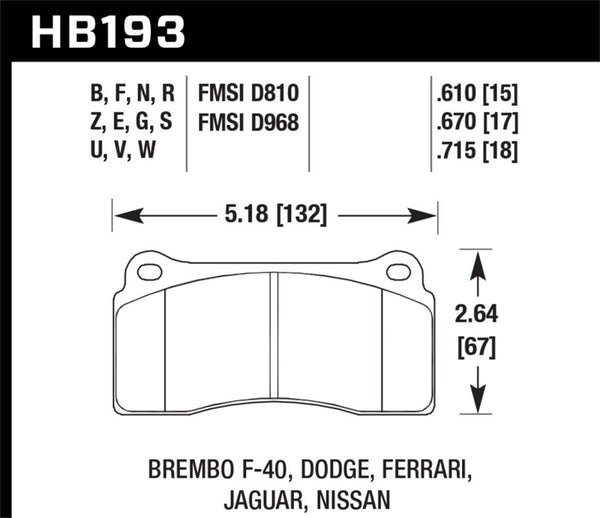 Hawk 09-16 Nissan GT-R / 08-11 Audi R8 (w/o Wear Sensor) DTC-50 Race Rear Brake Pads