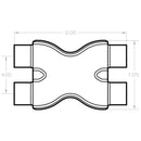 MagnaFlow Smooth Trans X 2.5/2.5 X 12 SS