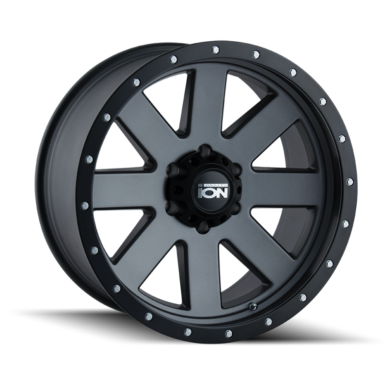 ION Type 134 18x9 / 5x127 BP / 0mm Offset / 83.82mm Hub Matte Gunmetal/Black Beadlock Wheel