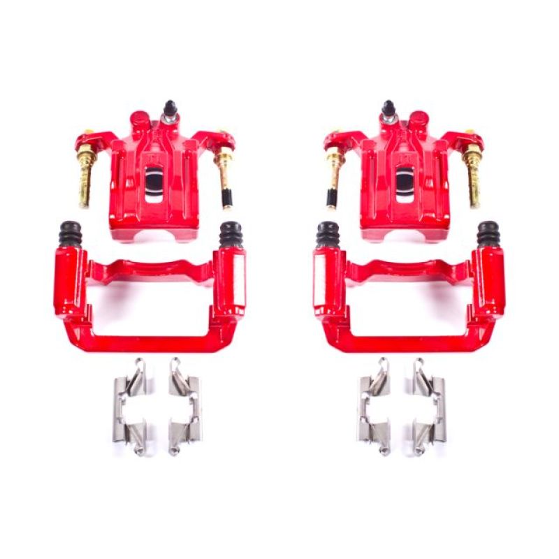 Power Stop 05-12 Nissan Pathfinder Rear Red Calipers w/Brackets - Pair