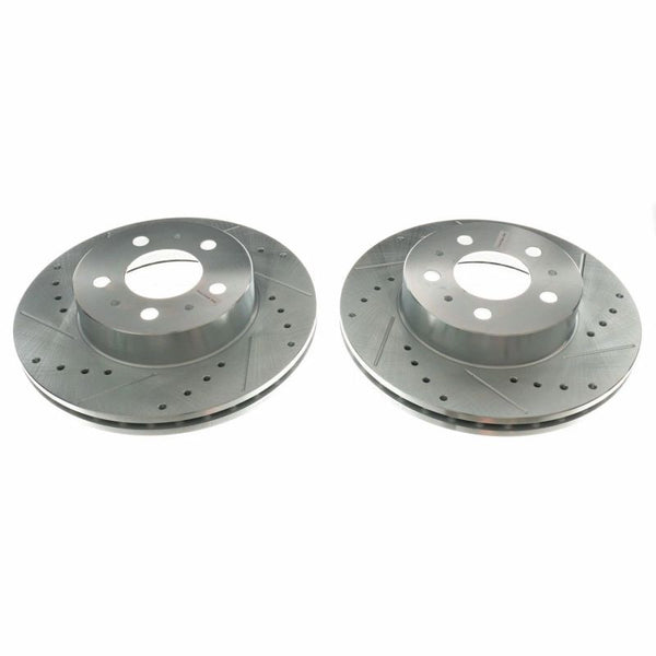 Power Stop 95-97 Ford Crown Victoria Front Evolution Drilled & Slotted Rotors - Pair