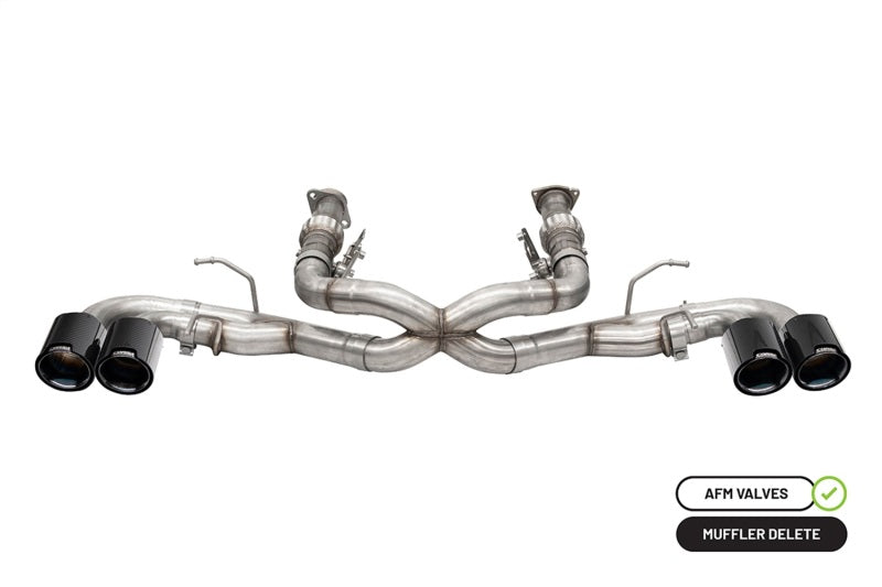 Corsa 20-23 Chevrolet Corvette C8 RWD 3in Xtreme Cat-Back Exhaust w/4.5in Carbon Fiber Black PVD