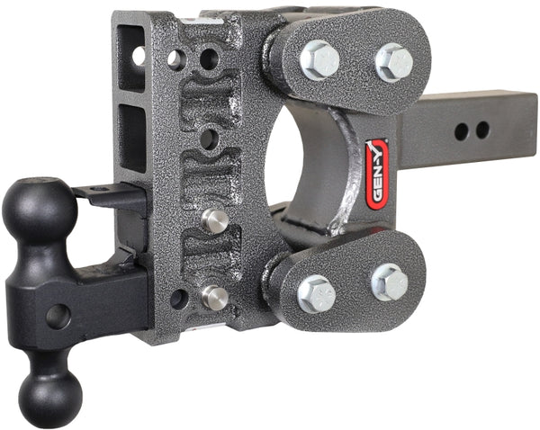 Gen Y The Boss TorsionFlex 2.5In Shank 5In Drop 16K Hitch w/ GH-051 Dual-Ball w/ GH-032 Pintle Lock