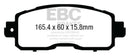 EBC 13+ Nissan Altima 2.5 (L33) Sedan Redstuff Front Brake Pads