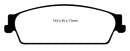 EBC 09-14 Cadillac Escalade 6.0 Hybrid Yellowstuff Rear Brake Pads