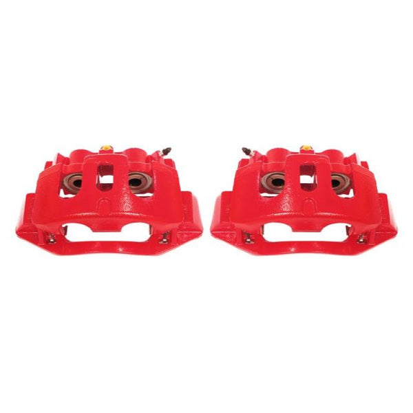 Power Stop 11-19 Chevrolet Silverado 2500 HD Rear Red Calipers w/Brackets - Pair