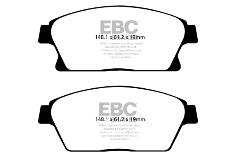 EBC 13+ Buick Encore 1.4 Turbo Greenstuff Front Brake Pads