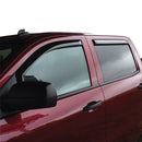 Westin 2014-2018 Chevy Silverado 1500 Crew Cab Wade In-Channel Wind Deflector 4pc - Smoke