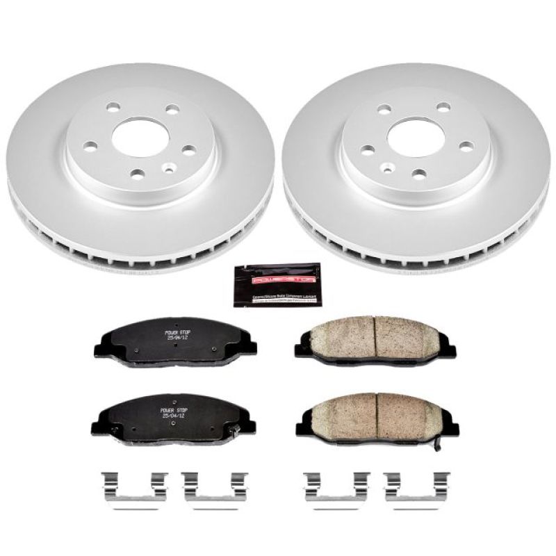Power Stop 08-14 Cadillac CTS Front Z17 Evolution Geomet Coated Brake Kit