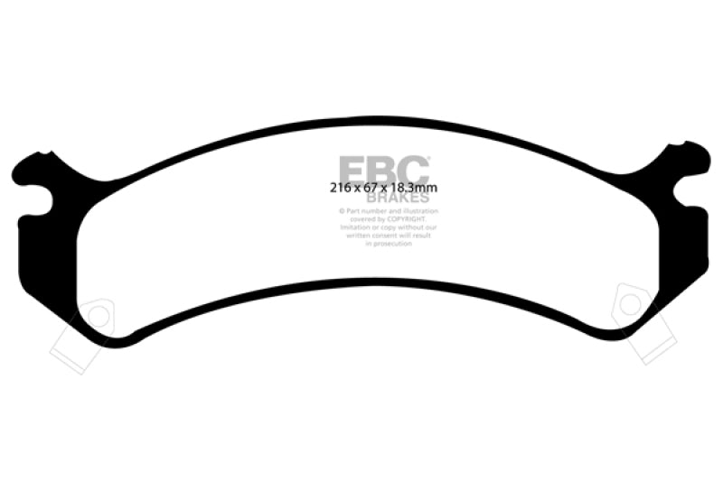 EBC 01-05 Cadillac Deville 4.6 HD Redstuff Front Brake Pads