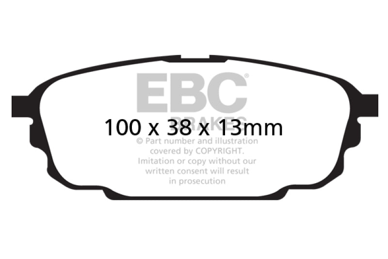 EBC 01-04 Mazda Protege 2.0 (Rear Rotors) Redstuff Rear Brake Pads