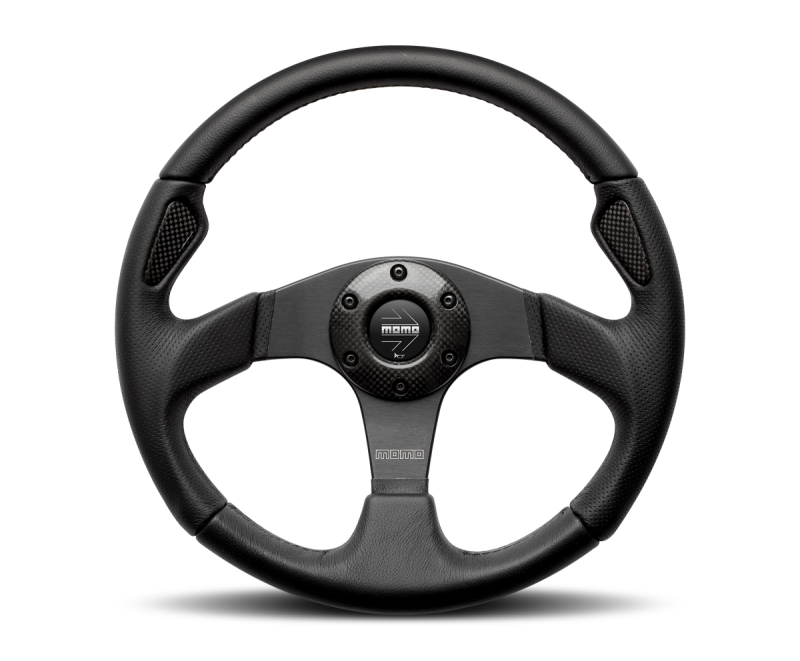 Momo Jet Steering Wheel 320 mm -  Black AirLeather/Black Spokes