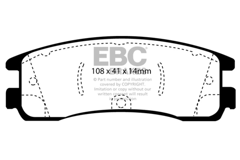 EBC 08-09 Buick Allure (Canada) 5.3 Redstuff Rear Brake Pads