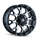 Mayhem 8015 Warrior 18x9 / 8x180 BP / 18mm Offset / 124.1mm Hub Black/Machined Face Wheel