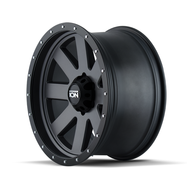 ION Type 134 17x8.5 / 5x127 BP / 6mm Offset / 83.82mm Hub Matte Gunmetal/Black Beadlock Wheel